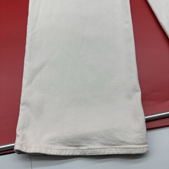 American Eagle Stovepipe Size 16 Ivory Ecru Denim Stretch High-Waisted Jeans - Picture 15 of 16